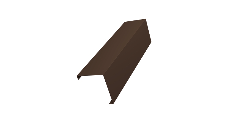 Декоративная накладка на столб универсальная угловая 80х80 для забора жалюзи 0,5 Velur X RAL 8017 шоколад (1,8м)