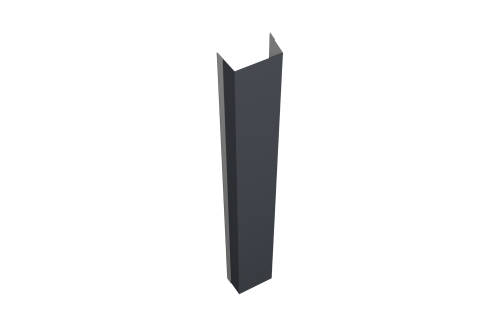 Крепежная планка нижняя Texas 0,45 PE RAL 7024 мокрый асфальт (1,8м)