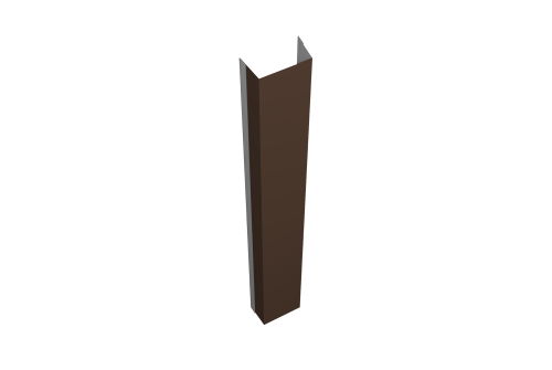 Крепежная планка нижняя Texas 0,45 Drap TX RAL 8017 шоколад (1,8м)