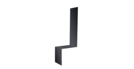 Планка примыкание боковое фальц 0,45 Drap TR RAL 7024 мокрый асфальт (3м)