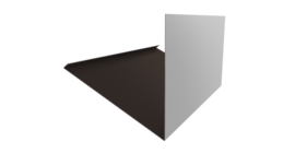 Планка примыкание верхнее к трубе фальц Grand Line 0,5 Drap TX RR 32 темно-коричневый (2м)