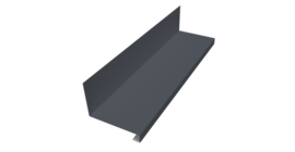 Планка примыкание нижнее к трубе для Кликфальц Pro Grand Line 0,5 Drap TX RAL 7024 мокрый асфальт (3м)
