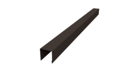 Планка вертикальная лицевая для забора жалюзи Palermo 0,5 Atlas X RR 32 темно-коричневый (2,5м)