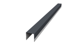 Планка вертикальная обратная для забора жалюзи Palermo 0,45 PE RAL 7024 мокрый асфальт (2м)