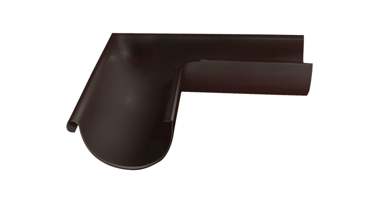 Угол желоба внешний GL PE Matt 90гр 125 мм RAL 9005 черный