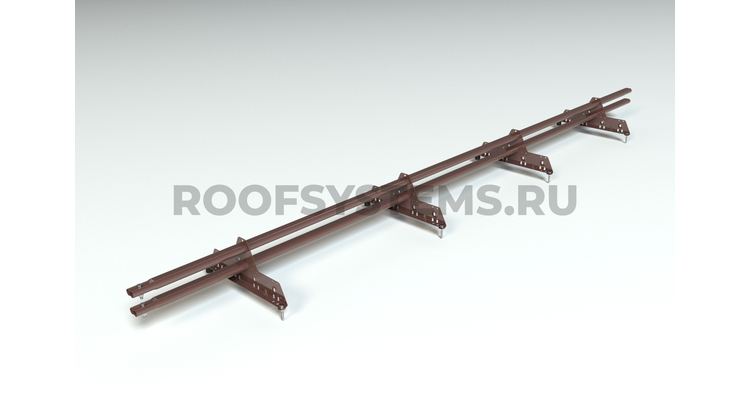 Снегозадержатель PRESTIGE ZN 45*25 овальный 3,0м NEXT RAL 8017 (коричневый шоколад)